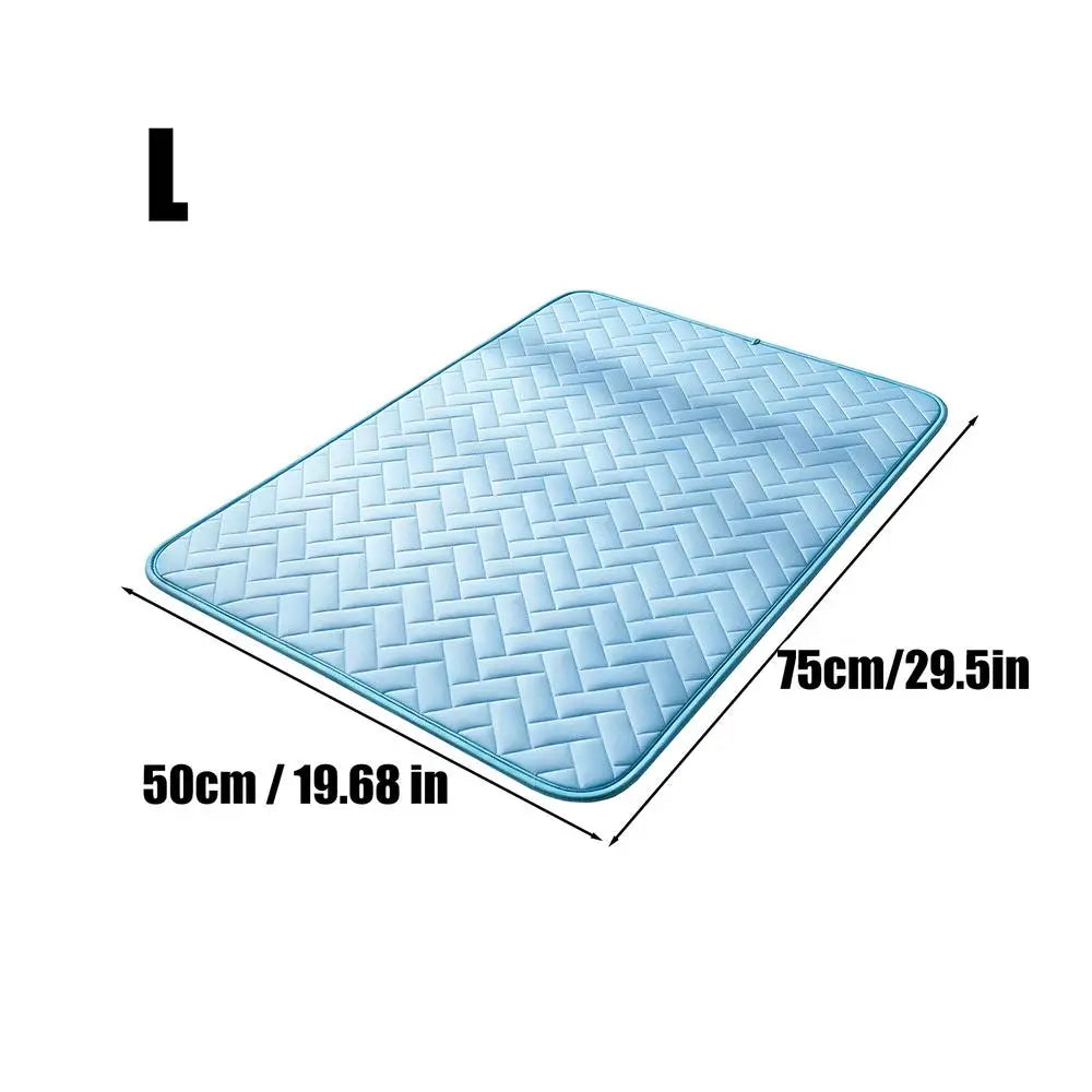 Cat Cooling Mat Pet Kennel Cold Pad Puppy Heat Absorption Mat For Outdoor Indoor Backyard Balcony Home Living Room Bedroom