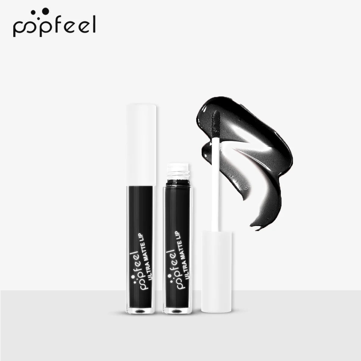 POPFEEL Hallowmas Lip Makeup Kit Black Lip Stick Black Lip Gloss Matte Lip Stick Long Lasting