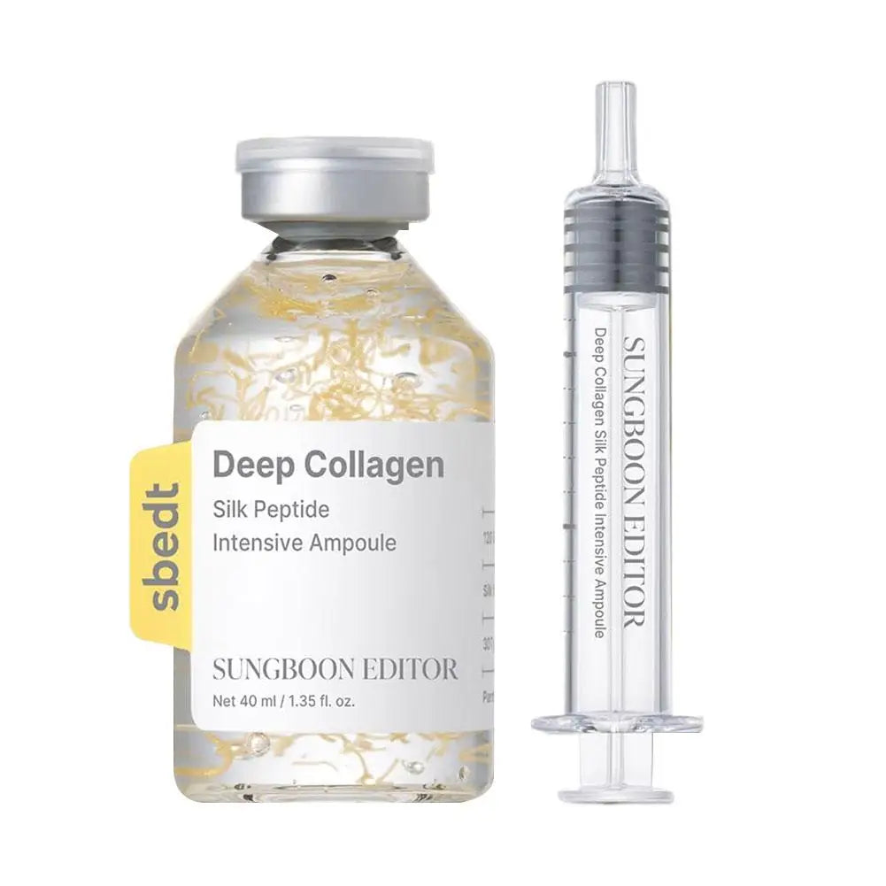 40ml Korean Brand SUNGBOON EDITOR Deep Collagen Silk Peptide Intensive Ampoule Skin Firming Lifting Hydrating Facial Essence Set