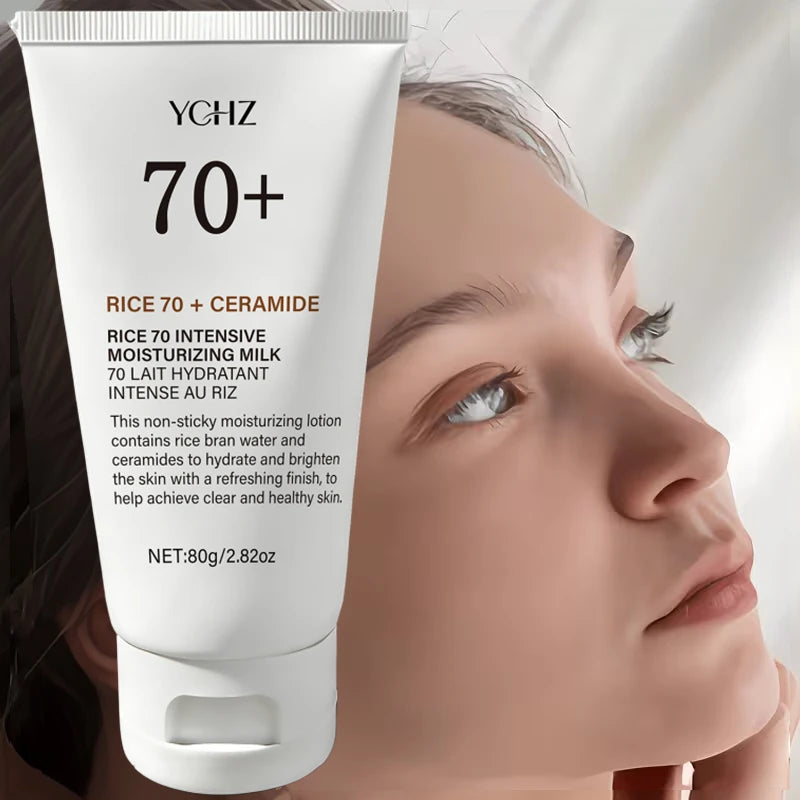 Rich Moisturizing Rice 70+ Original Cream - Contains Niacinamide, Deeply Hydrates, Firms the Skin, Soothes All Skin Types, Refines Pores, Nourishes Dry and Fragile Skin, and Imparts a Natural Glow