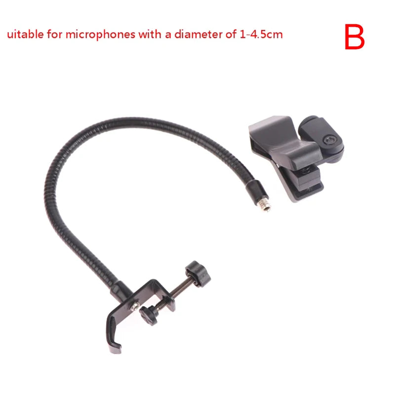 Radio Broadcasting Studio Live Broadcast Equipment Stations Flexible Microphone Gooseneck  phone Stand with Desk Clamp