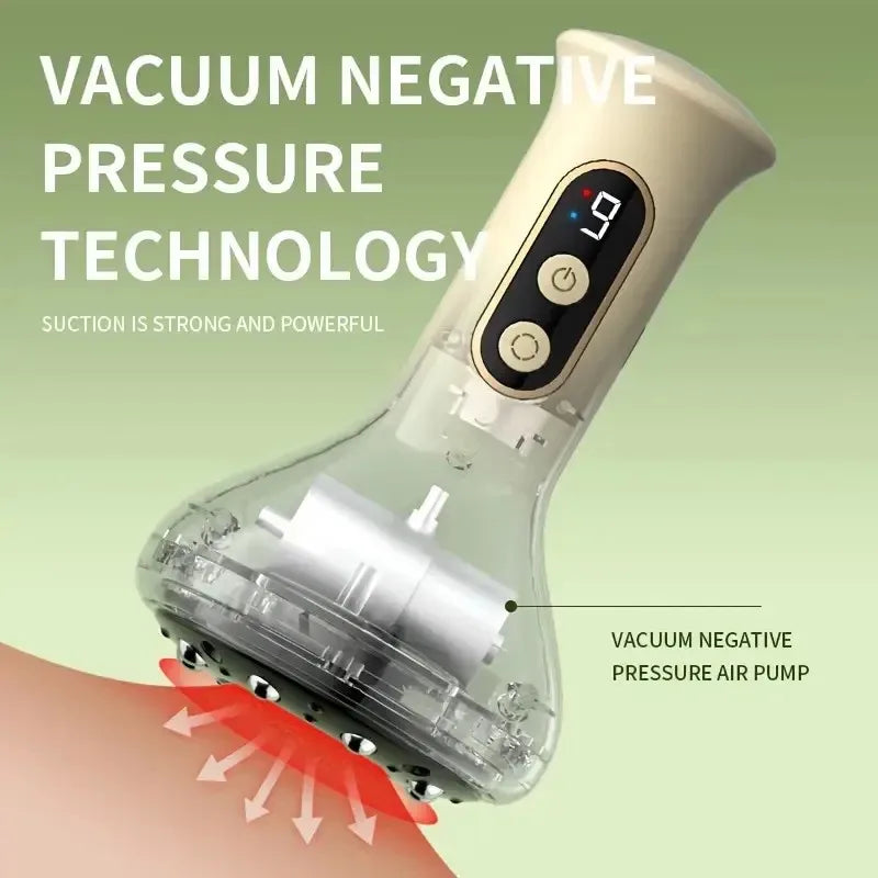 USB rechargeable abdominal massager with adjustable scraping force, handheld arm and leg massager