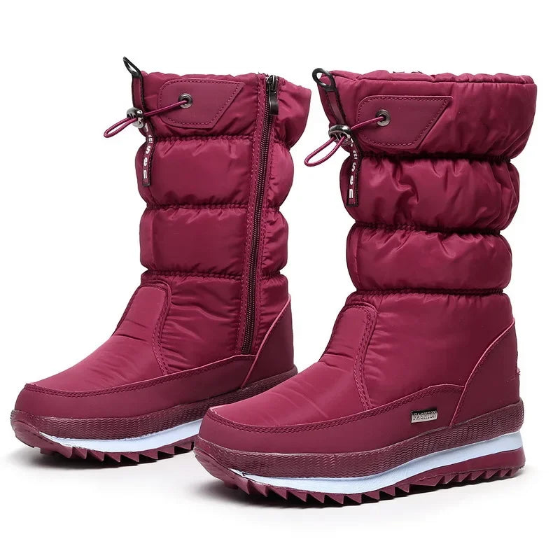 Fashion Warm Women Boot Women's Snow Boots Platform Winter Boots Waterproof Non-slip Boots Plush Fur Mid-calf Boot Botas Mujer