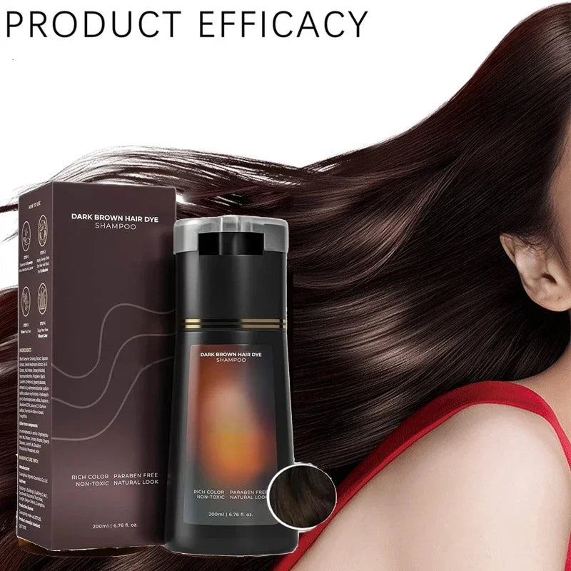 Shampoo De Tintura De Cabelo Para Cabelos Grisalhos Para Mulheres E Homens Kit De Tintura De Cabelo Natural Semi Permanente Sham