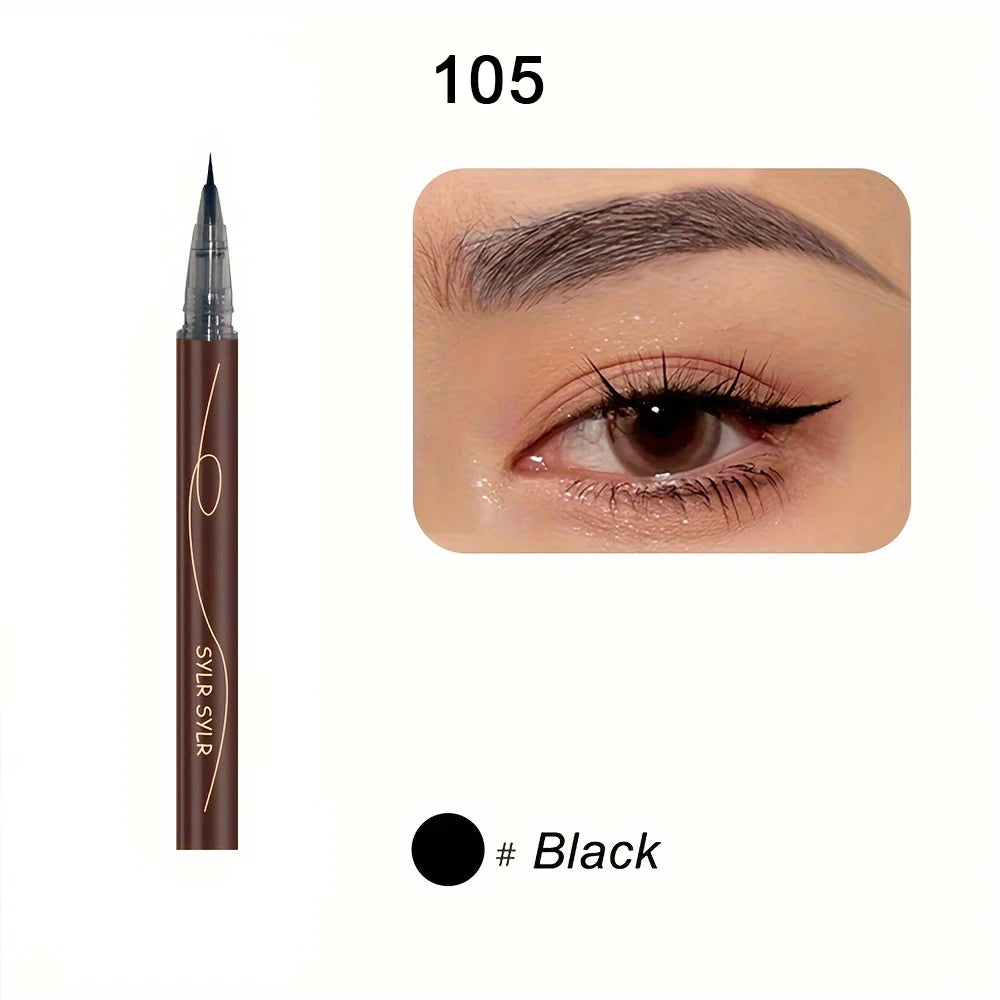 Ultra-fine ultra-fine eyebrow pencil waterproof professional sweat-proof liquid eyeliner Eyebrow dual-purpose durable makeup art
