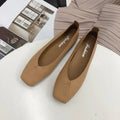 New Women's square toe Flats Trendy versatile shoes Shallow mouth lazy bean bean shoe Fashion elegant ladies Shoes Zapatos Mujer