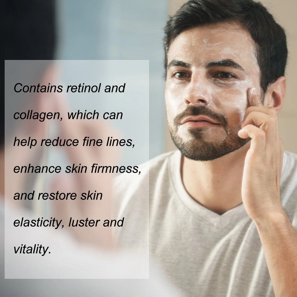 Retinol Face Cream for Men Firming Lifting Brightening Fade Fine Lines Anti Puffiness Moisturizing Nourishing Facial Skin Care