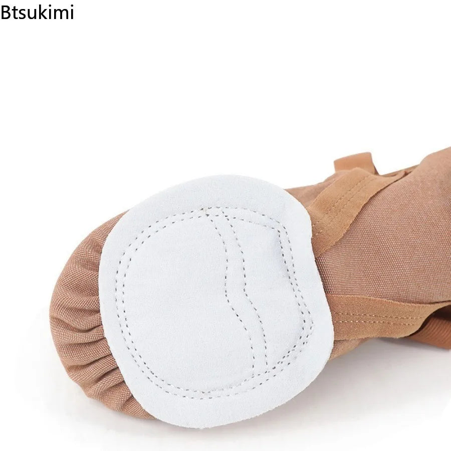 Ballet Shoes for Child and Adult Canvas Flats Ballet Dancing Slippers Classic Dance Shoes Soft Split-Sole Gymnastic Yoga Shoes