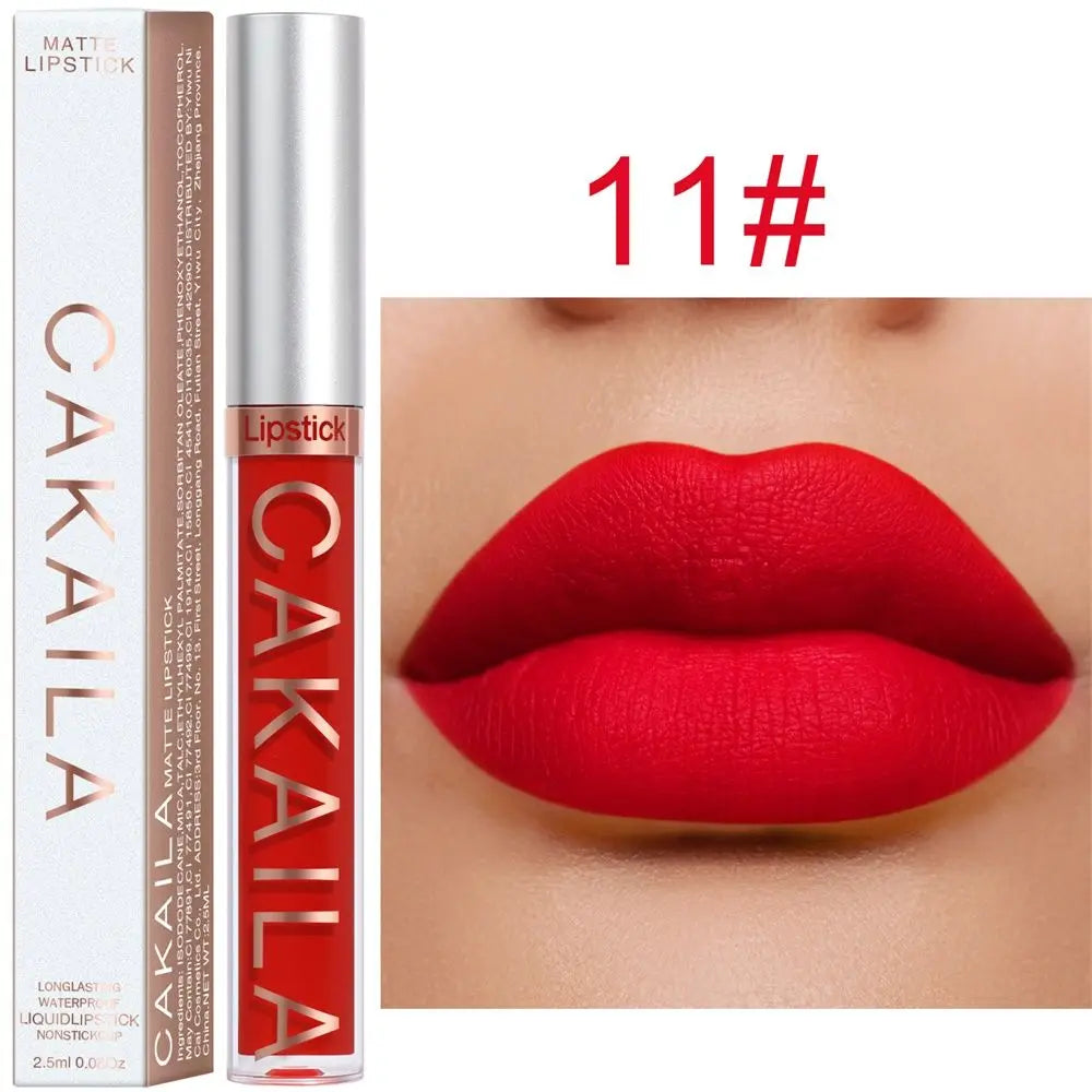 Cosmetics Lip Gloss 18 Colors Long Lasting Liquid Lipstick Lipstick Matte Waterproof