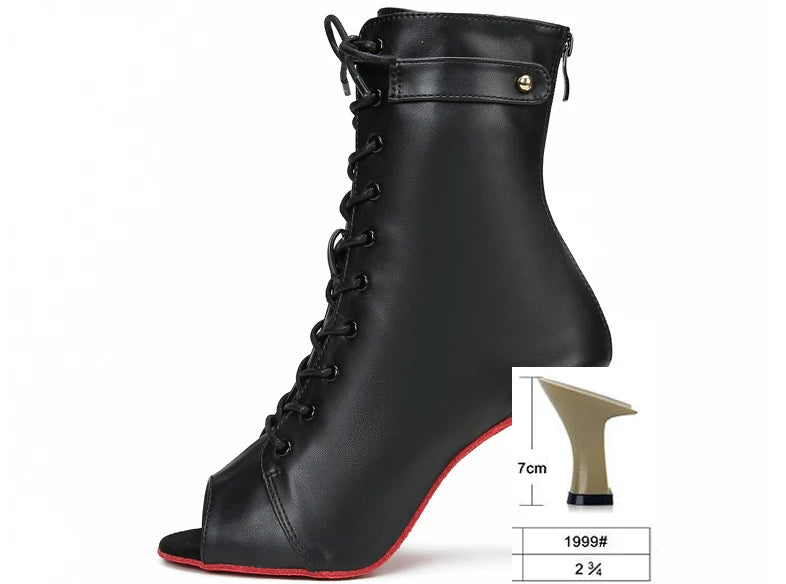 Bottes noires à talons hauts pour femmes, talons aiguilles fins, chaussures de danse latine, sexy,salsa et tango