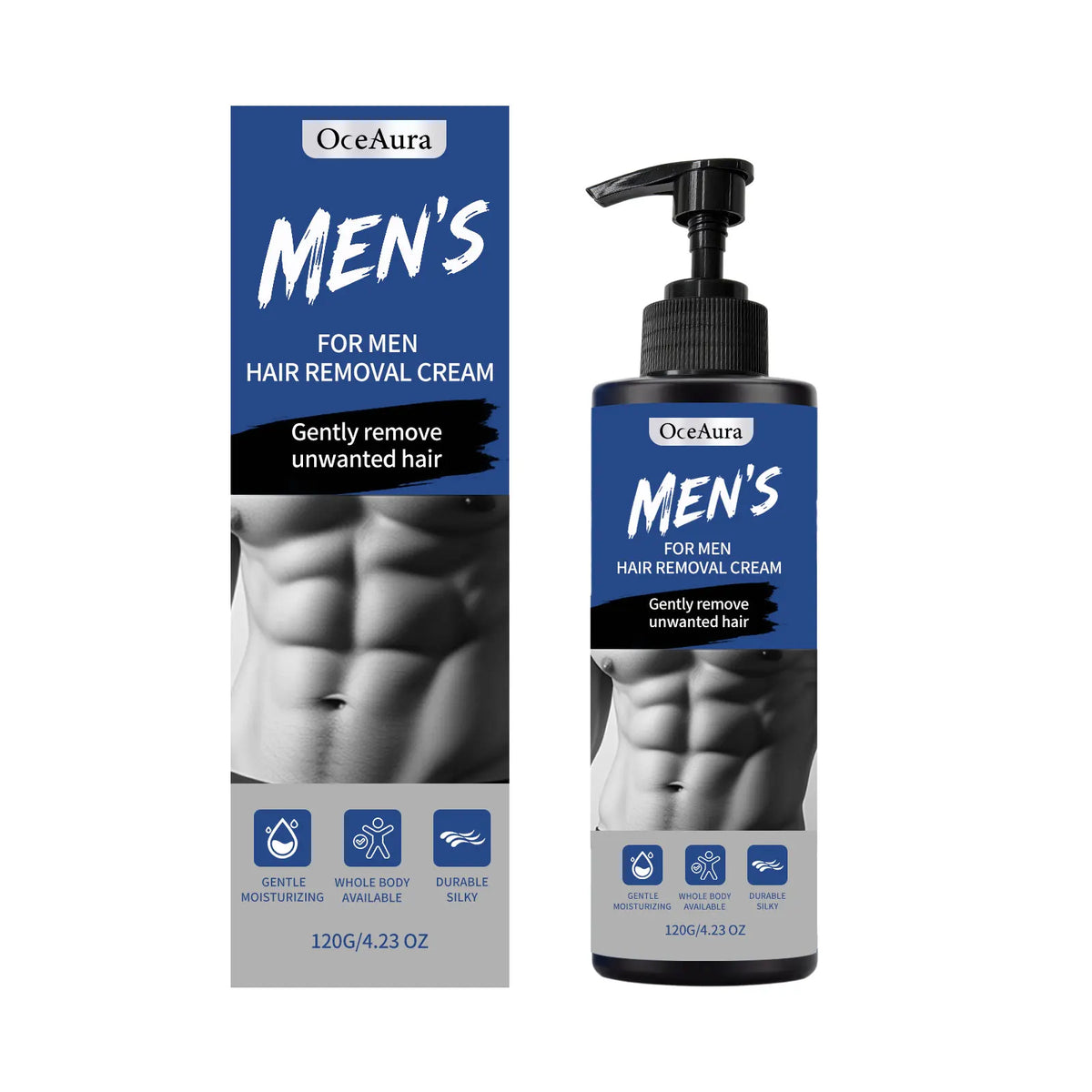 Painless Men's Body Depilatory Cream Fast Acting Hair Remover Non-Irritating Body Grooming Care Coarse Thick Hair Removal Cream