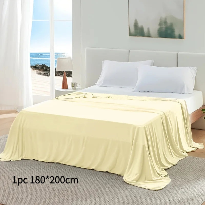Lightweight Ice Silk Cooling Blanket Air Condition Comforter for Summer Pure Color Lightweight and Smooth Twin/King Size Cold