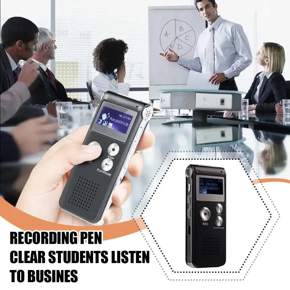 Digital Voice Activated Recorder One‑Click Recording Noise Reduction MP3 Player USB Mini Audio Recording Pen For Conference