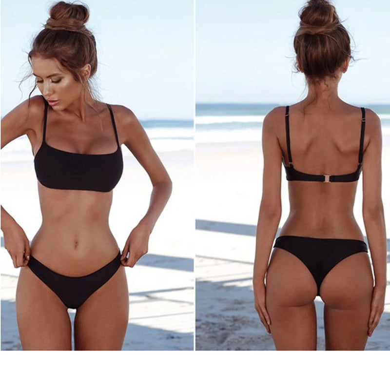 Bandage Sexy Brazilian Bikini Biquini Praia Swimwear Women Hot Swimsuit Traje De Bano Mujer Maillot Femme Monokini Badpak Dames