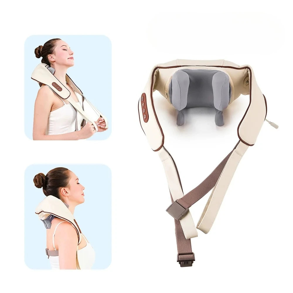 2026 NEW 26W Neck And Shoulder Massager Wireless Shoulder And Back Kneading Massage Shawl Trapezius Neck Cervical Masajeador