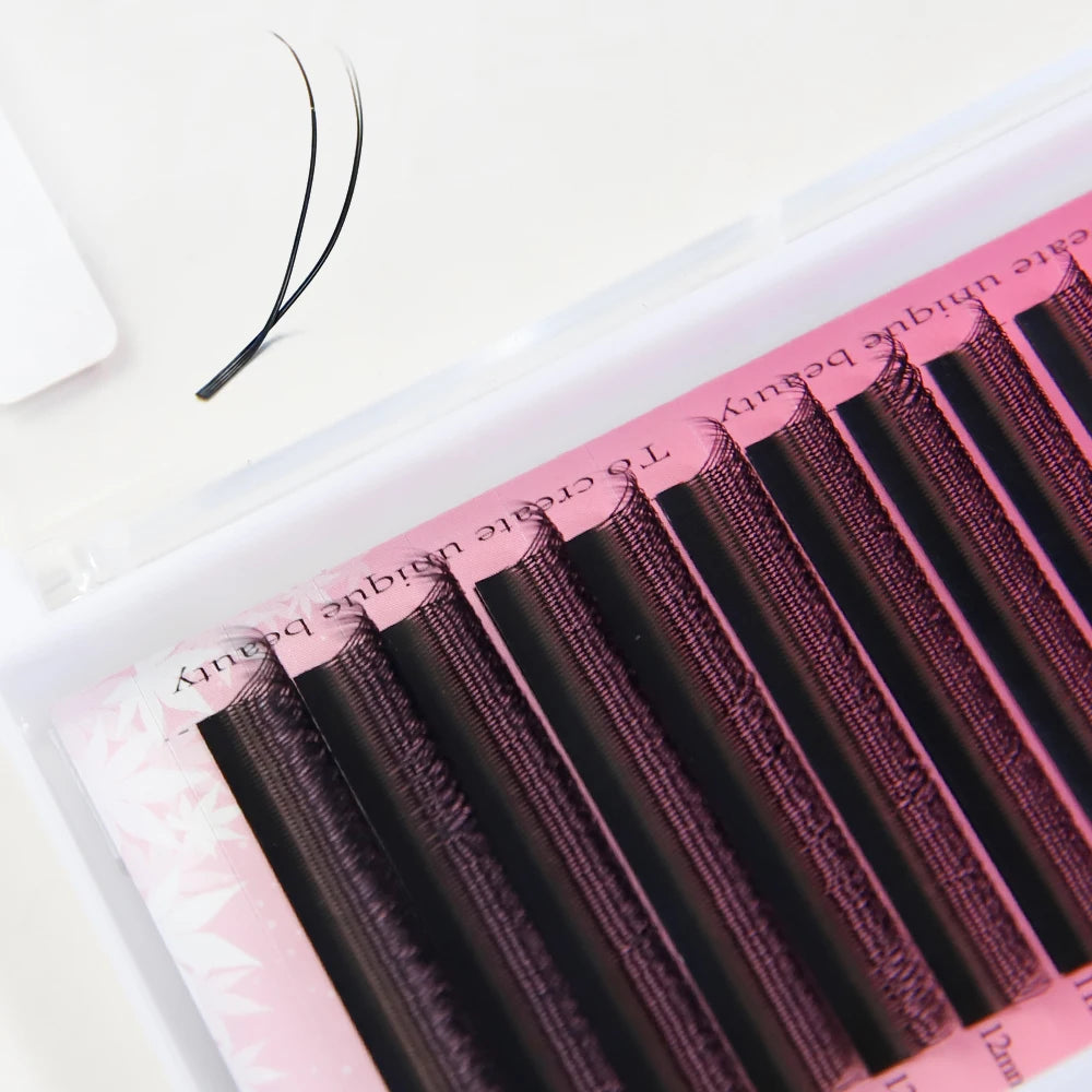 U-Shape YY Lash U YY Extensión De Pestañas 3D Cluster Eyelash Bundles UY Premade Volume Fans YY Ciilios False Eyelash DIY Logo