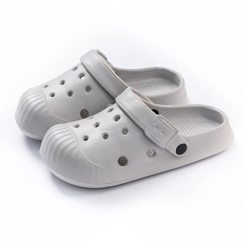 Shell Toe Hole Shoes for Men 2026 New Summer Outfit EVA Stepping on Poop Feeling DIY Shoelaces Beach Sandals Beach Slippers