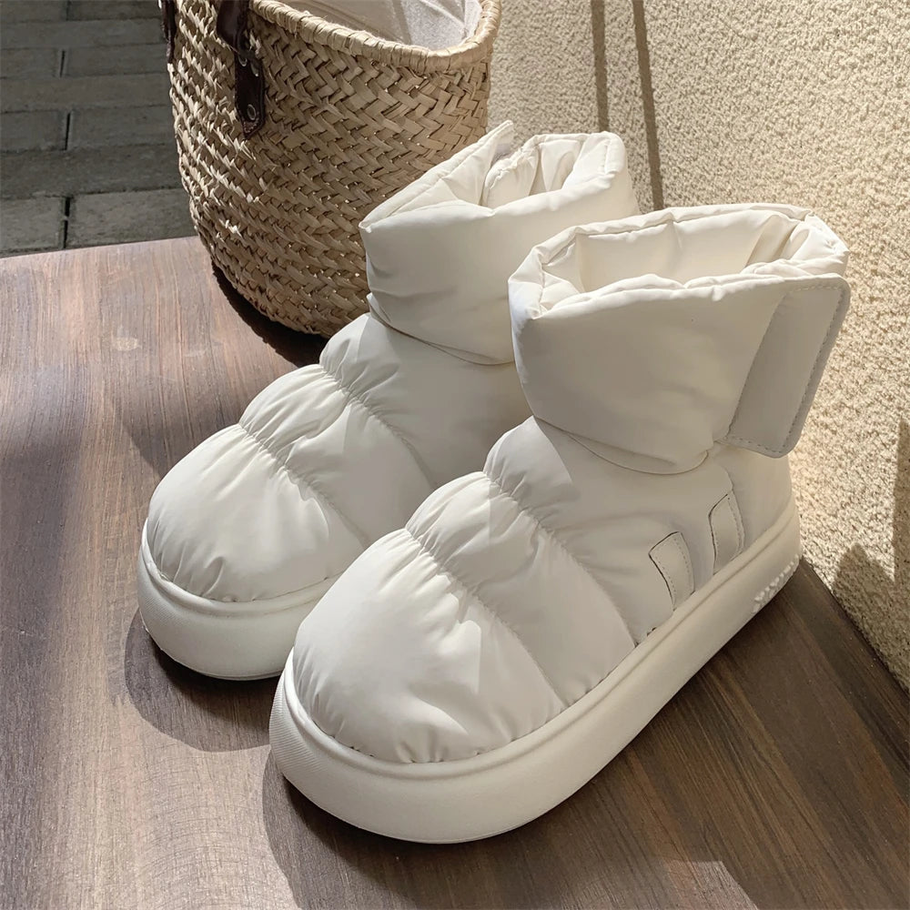 Fashionable Sporty Winter Snow Boots Men Women Waterproof down Cloth Thick Bottom Short Boots Cotton Shoes Trendy Cool