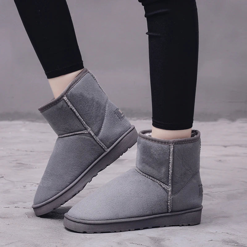 Large Size 49 Snow Boots For Men Women Platform Warm Plush Men's Winter Boots Slip-on Ankle Boots Men Botas Para Hombre