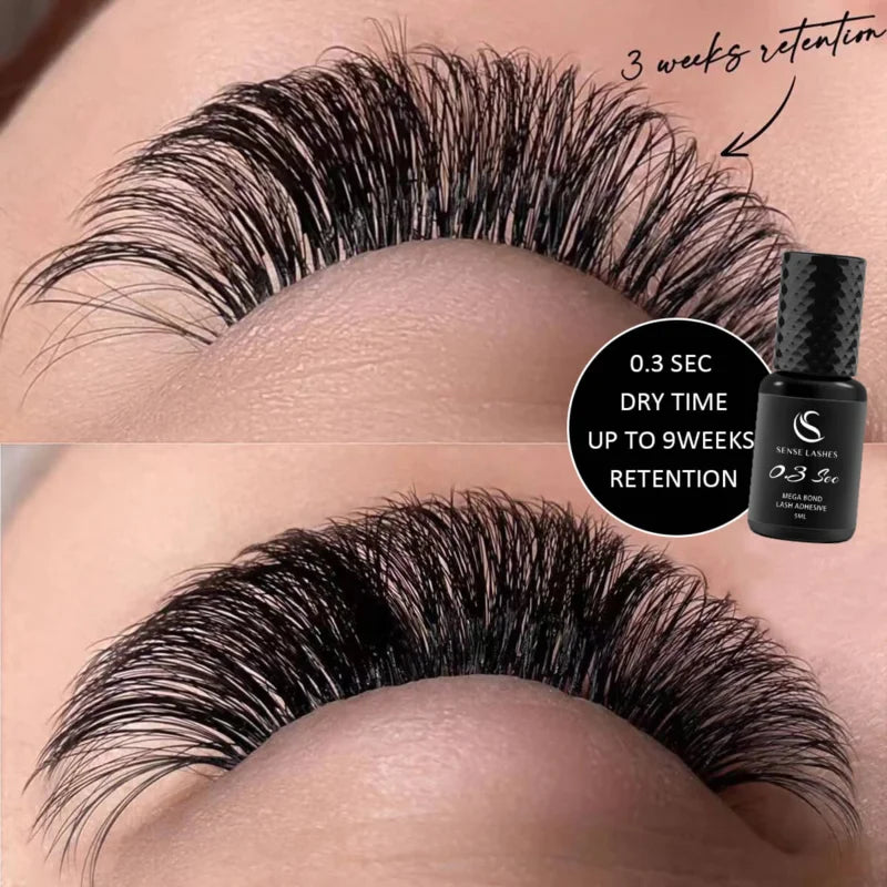 SENSE LASHES Professional 5ml 0.3s Eyelash Glue Fast Drying Strong Glue Eyelash Extensions Lash Adhesive Pegamento Pestañas