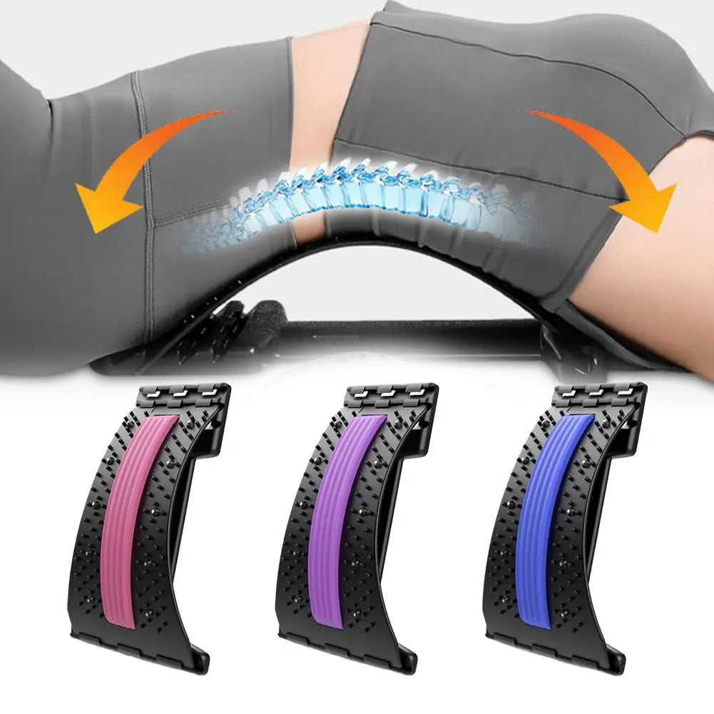 Lumbar Back Stretcher Massager for Spine Pain Relief Vertebral Relaxer Lower Back Traction Waist Correction - Spinal Health Aid