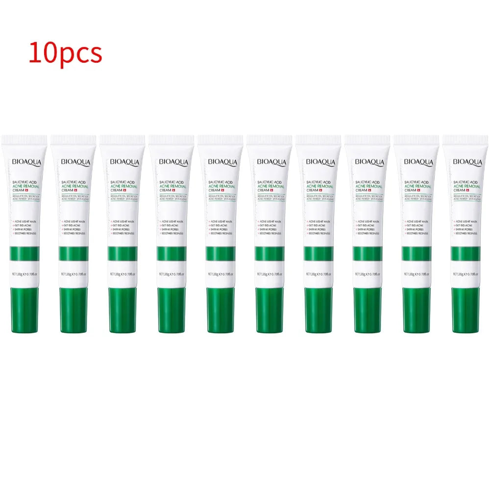 BIOAOUA Salicylic Acid Acne Cream Shrink Pore Cream Elimination Large Pores Remove Blackehead Repairing Skin Care Facial Cream