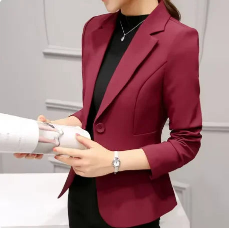Women Blazer Office Ladies Elegant Outwear Long Sleeve Work Wear Classy Female Pink Suit African Autumn Fashion 2026 New
