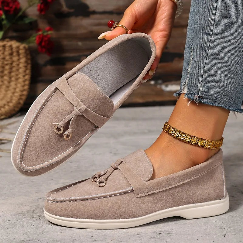 Women Suede Loafers Slip on Flats Comfortable Walking Shoes Female Casual Moccasins Soft Sole Flat Shoes Zapatos De Mujer