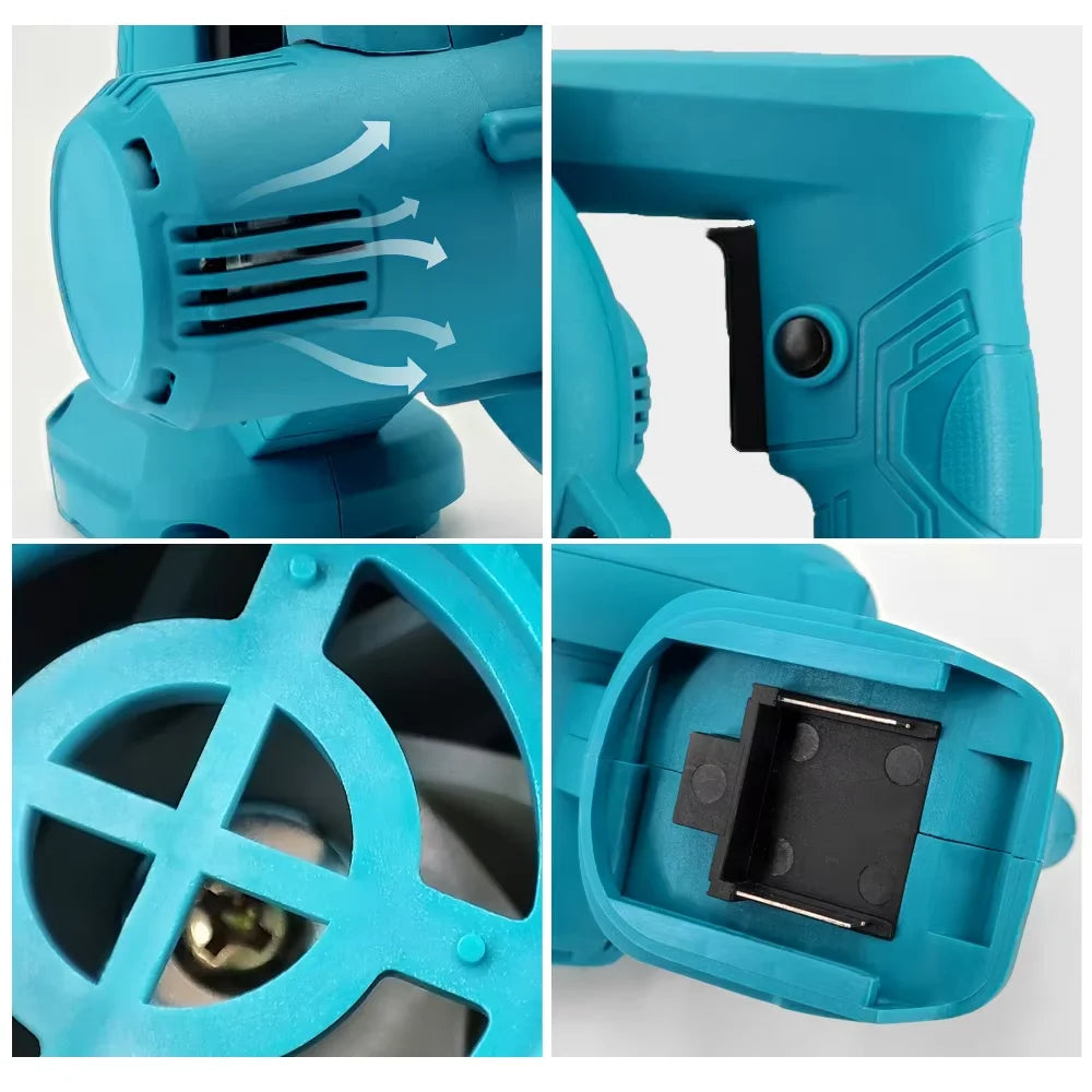 2 in 1 Cordless Electric Blower Vacuum Cleaner Blower Suction Leaf Blower Dust Cleaner Power Tool Power Tool Suitable for Makita