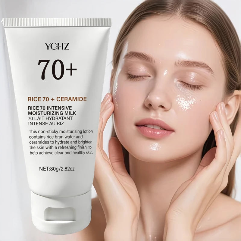 Rich Moisturizing Rice 70+ Original Cream - Contains Niacinamide, Deeply Hydrates, Firms the Skin, Soothes All Skin Types, Refines Pores, Nourishes Dry and Fragile Skin, and Imparts a Natural Glow