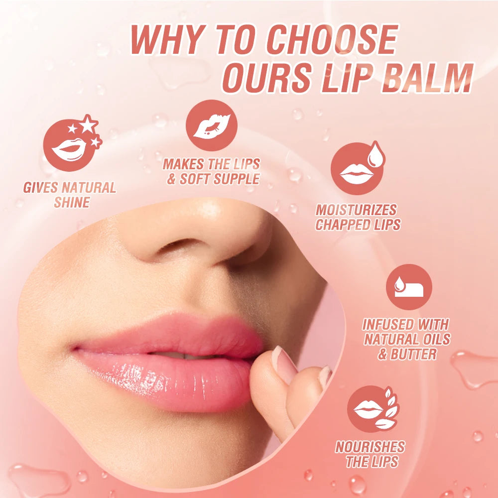 O.TWO.O Color Changing Lipstick Moisturizing Lip Balm Nourising Long Lasting Lip Gloss Natural Beeswax Lip Care Cosmetics