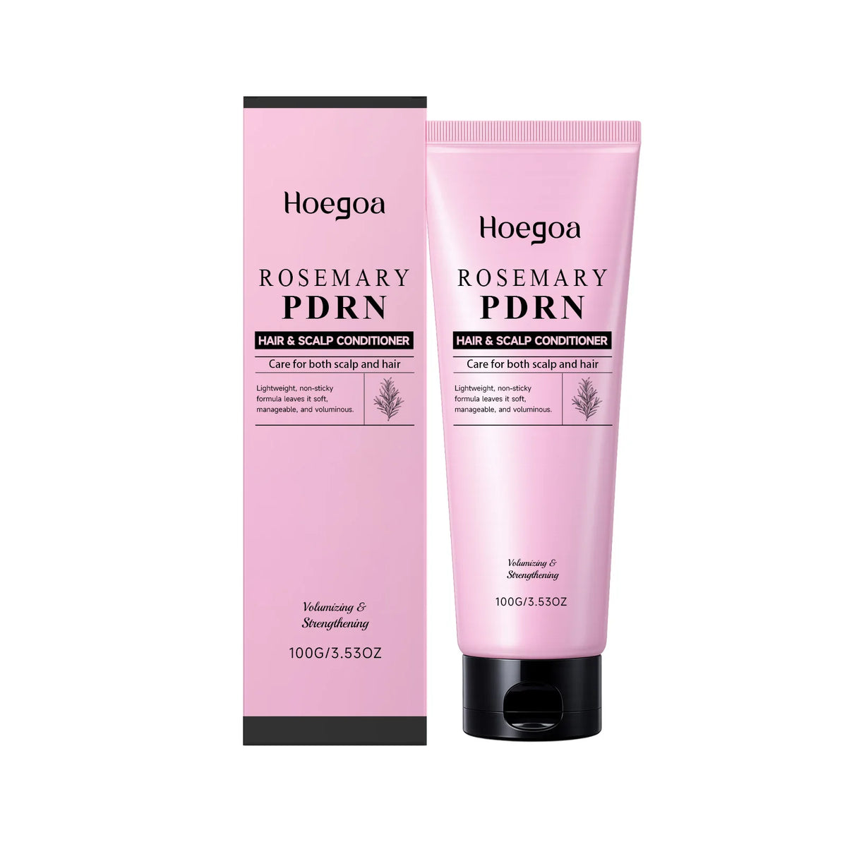 Hoegoa Rosemary Shampoo Conditioner Set Cooling Scalp Refreshing Thickening Volumizing Strengthening Repairing Dry Hair Care Kit