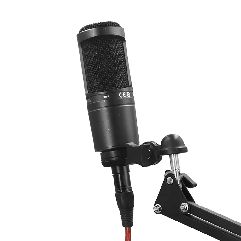 AT2020 Cardioid Condenser XLR Microphone for Studio Recording Podcast Vocal Live Streaming Professional Broadcasting Mic