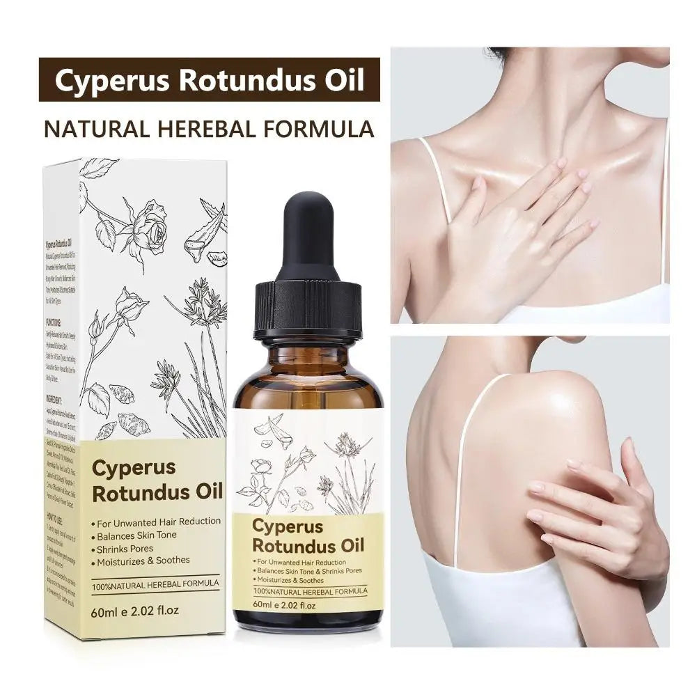 Natural Cyperus Rotundus Essential Oil Pure Plant Hair Removal Care Oil Smooth Skin Soothing Relax Body Massage Aromatherapy