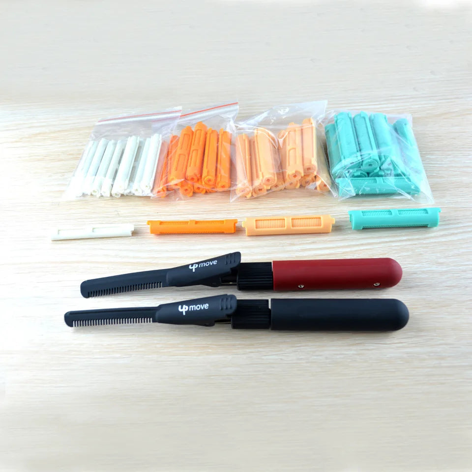 Korean Hair Root Perm Heatless Hair Curler & Hair Rollers Machine Set Curling Rod Pull Core Lazy Curls Flexi Rods Wave Formers