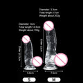 3 Size Realistic Soft Jelly Dildo Suction Cup Penis Transparent Big Dick Female Masturbator Clitoral Stimulator Lesbian Sex Toys