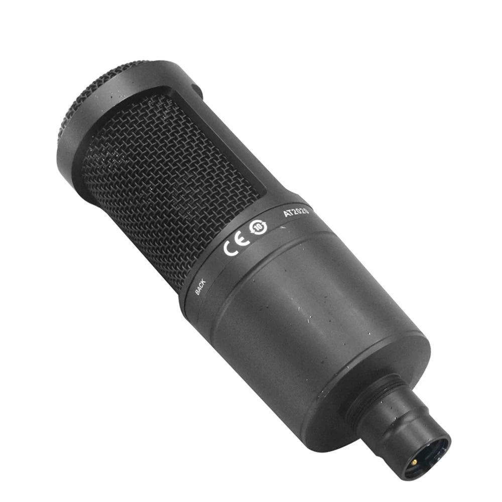 AT2020 Cardioid Condenser XLR Microphone for Studio Recording Podcast Vocal Live Streaming Professional Broadcasting Mic