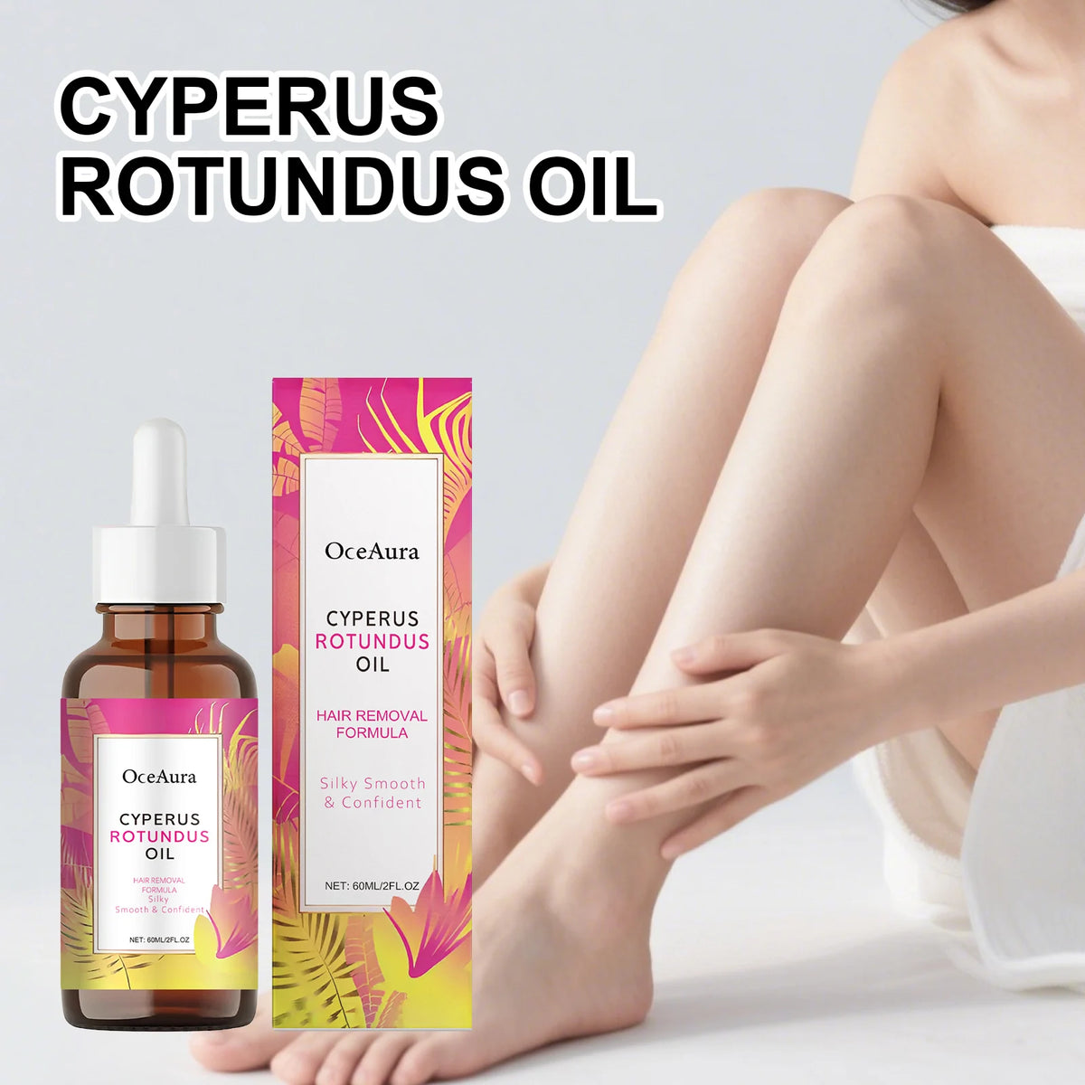 Cyperus Rotundus Oil for Hair Removal Soft Smooth Skin Care Deep Hydration Anti Hair Growth Inhibition After Shave Oil