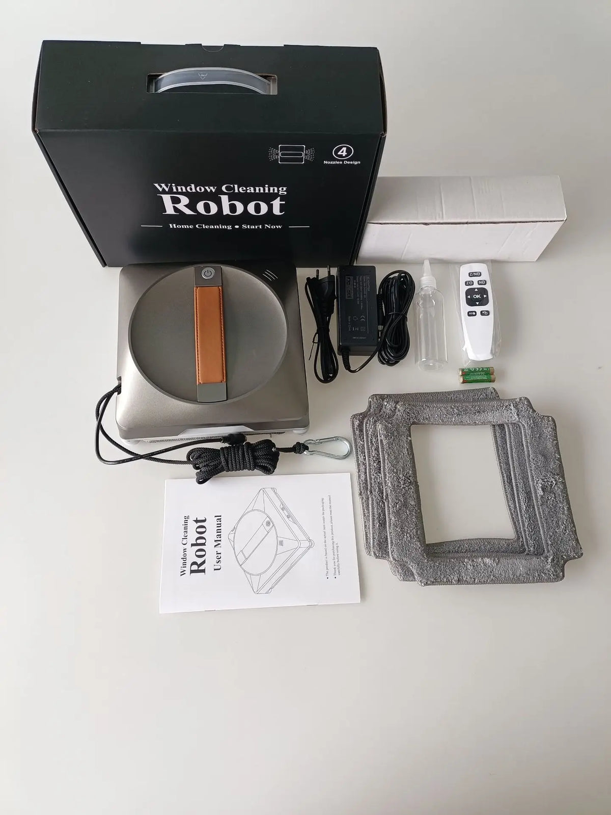 Window Vacuum Robot Cleaner ABIR WD8, Dual Ultrasonic Spray, AI intelligent Wipping, Updated Laser,Smart Home Glass Wall Washing