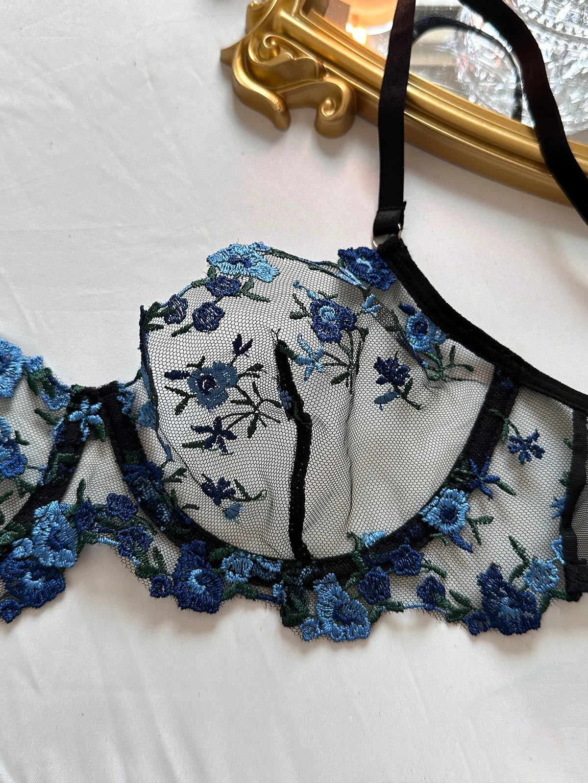 Sexy Sheer Lingerie Set Embroidery Transperant Pornostar Lenceria Sensual Mujer Seducive Conjunto Ropa Interior Set Intimo Lace