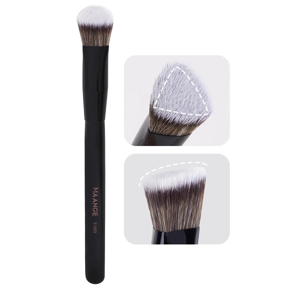 MAANGE Under Eye Concealer Makeup Brush Triangle Foundation Brush for Liquid Cream Blending Concealing Cosmetic Makeup Tools