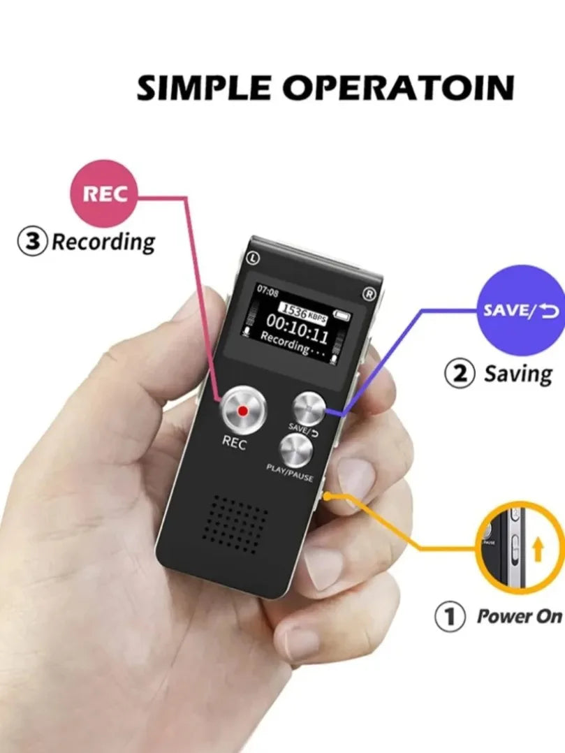 One Click Recording Saving Repeating External MP3 Player Learning Lawyer Conference Recording Pen Intelligent Remote Noise