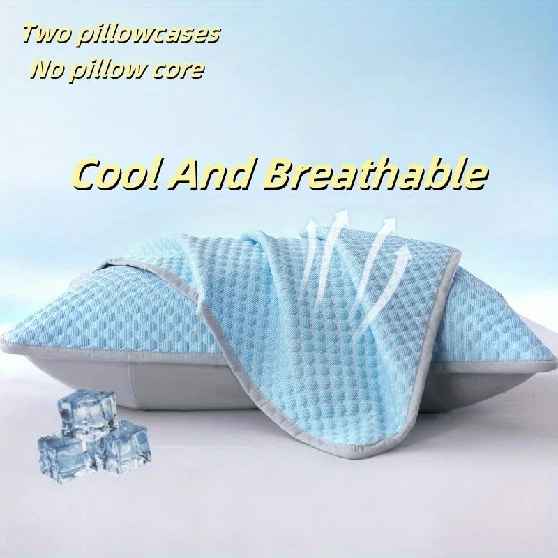 Cooling Fabric Pillowcases/Ideal for Hot Sleepers/Breathable and Cool/Essential for Summer and Skin-friendly for Cozy Sleep
