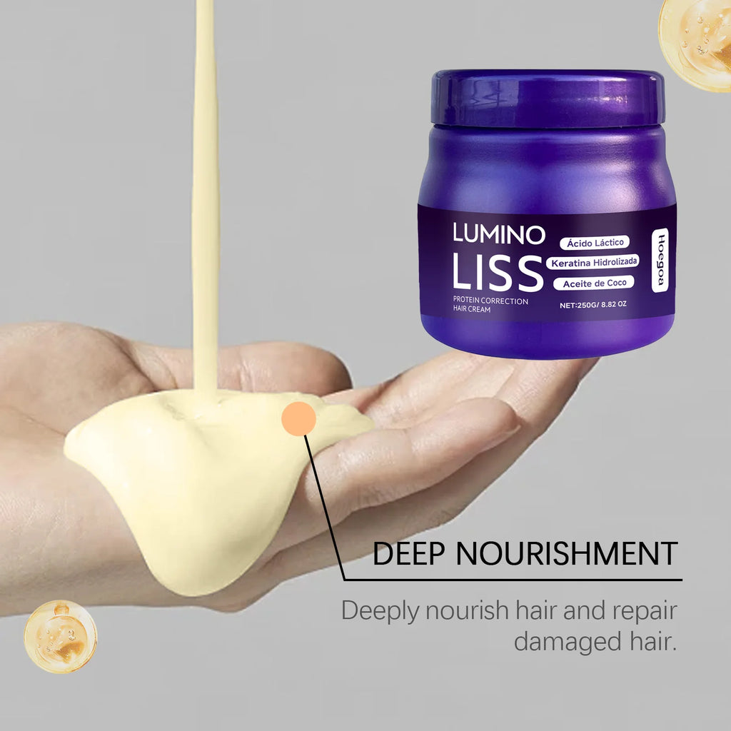 Protein Hair Straightening Cream Smoothing Curly Frizzy Hair Repair Damaged Hair Conditioner Reduce Breakage Nourish Hair Mask