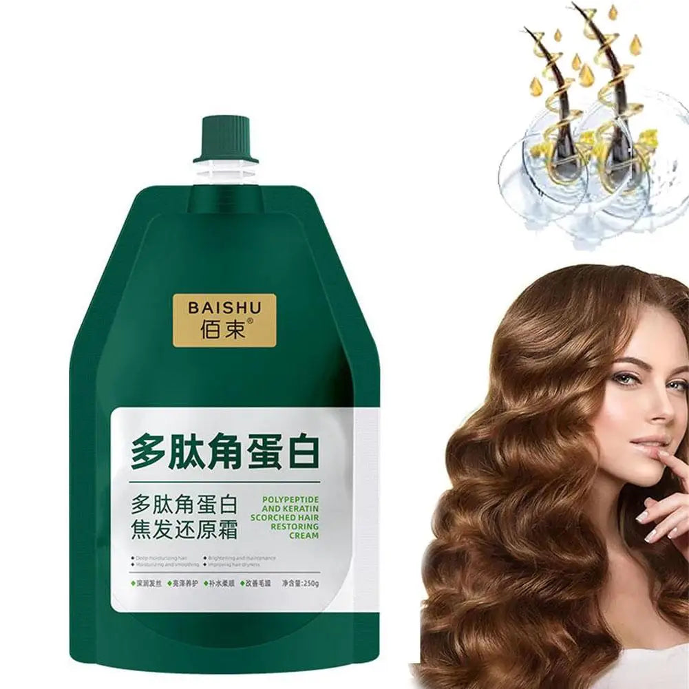 1/3 Polypeptide Keratin Hair Restoring Cream Repair Dry Damaged Hair Scalp Treatment Keratin Hair Mask Nourish Hair Conditioner