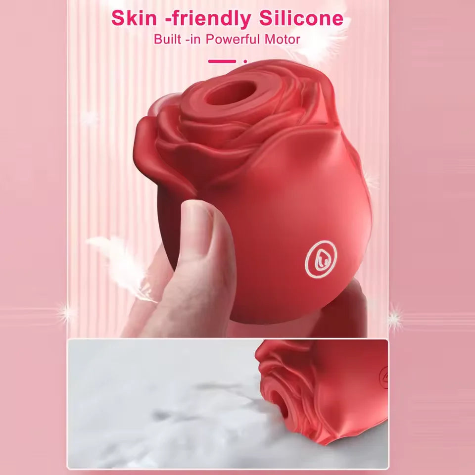 Rose Vagina Sucking Vibrator Women Nipple Anal Massager Oral Clitoral Vacuum Stimulator Female Masturbator Sex Toys for Adults