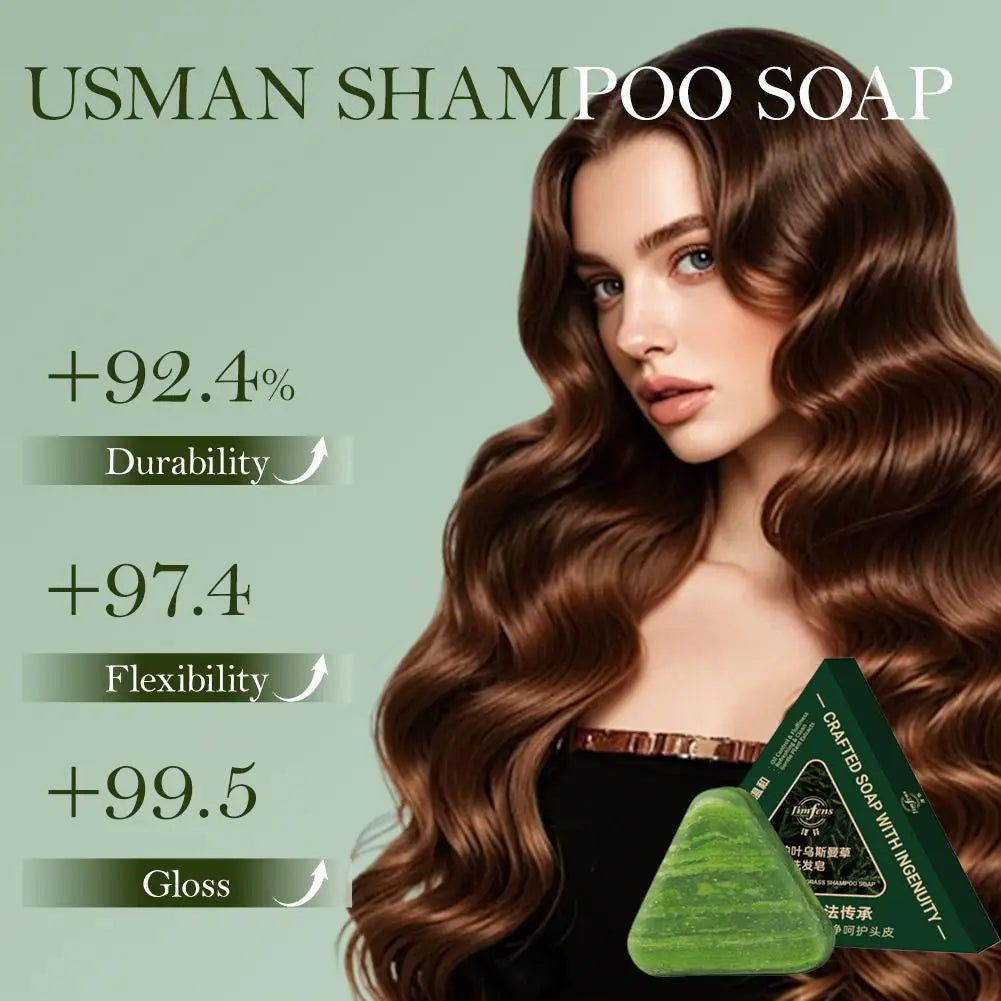Herbal Formula Orchidaceae Polygonum Multiflorum Shampoo Handmade Soap Cleaning Oil-control Usman Grass Thick Hair Care Soap
