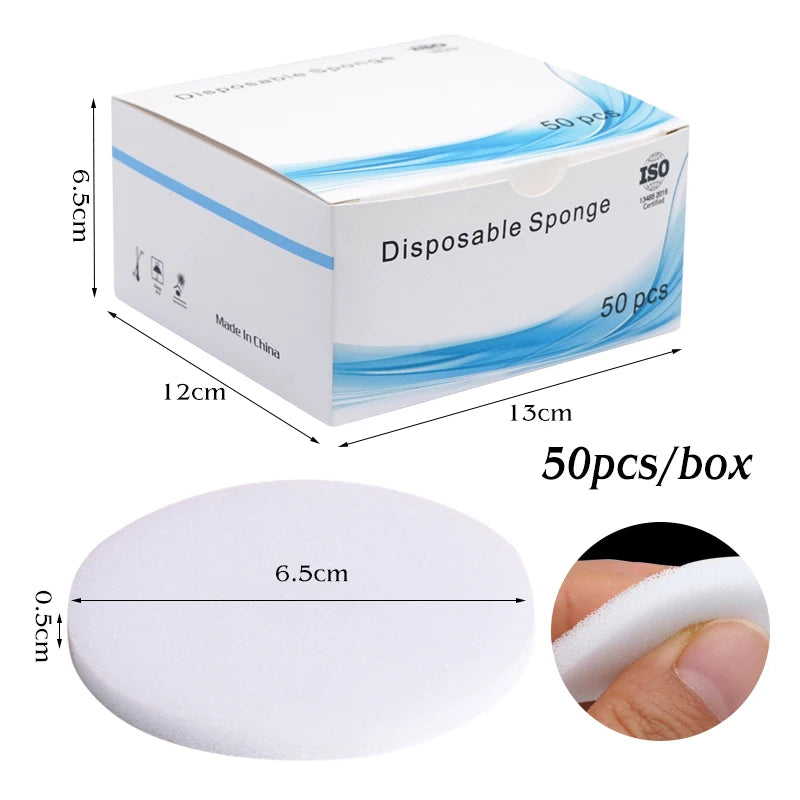 50pcs/box Dental Disposable Clean Sponge Pad Dentist Endodontics Files Sponges Cleaning Material Dentistry Oral Care Teeth Tools