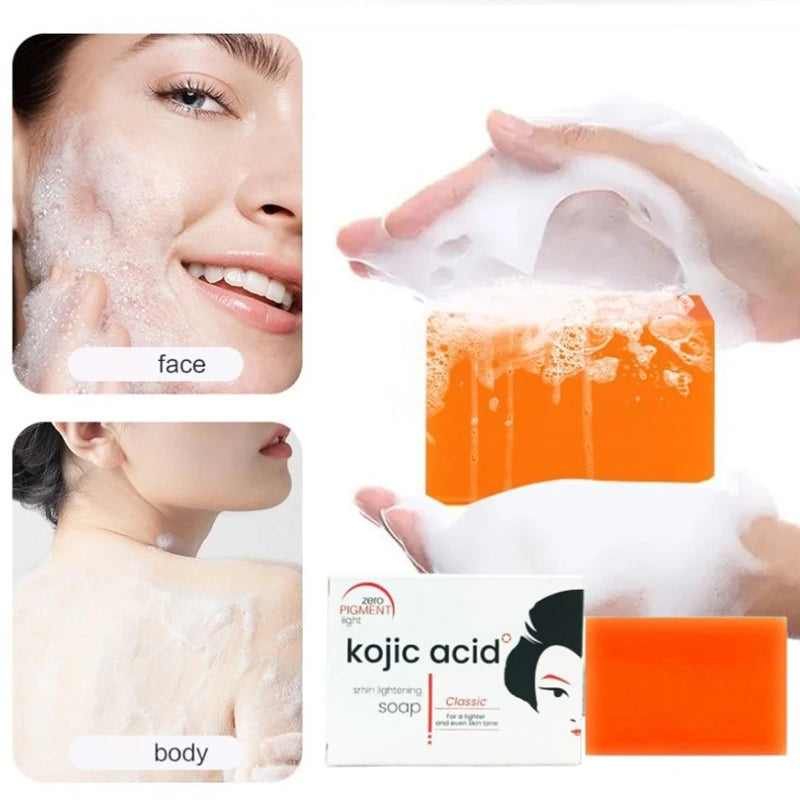 Kojic Acid Soap Face Body 100g Handmade Papaya Soap Deep Cleansing Brightening Skin Whitening Soap For Daily Facial Cleansing
