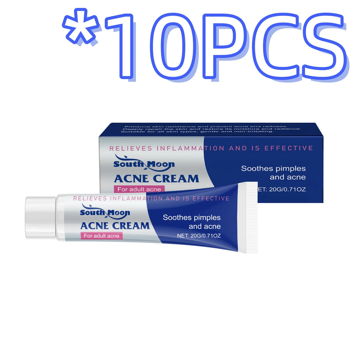 Salicylic Acid Acne Cream Clean Pores Reduce Pimple Fade Acne Repair Damaged Skin Soothe Redness Aloes Extract Repair Acne Cream
